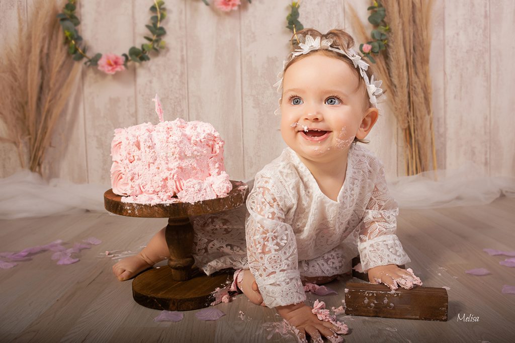 Smash cake de cumpleaños de bebé