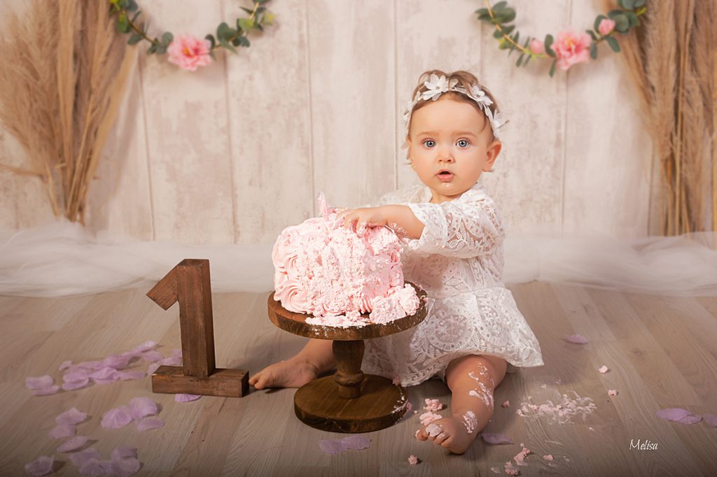 Smash cake de cumpleaños de bebé